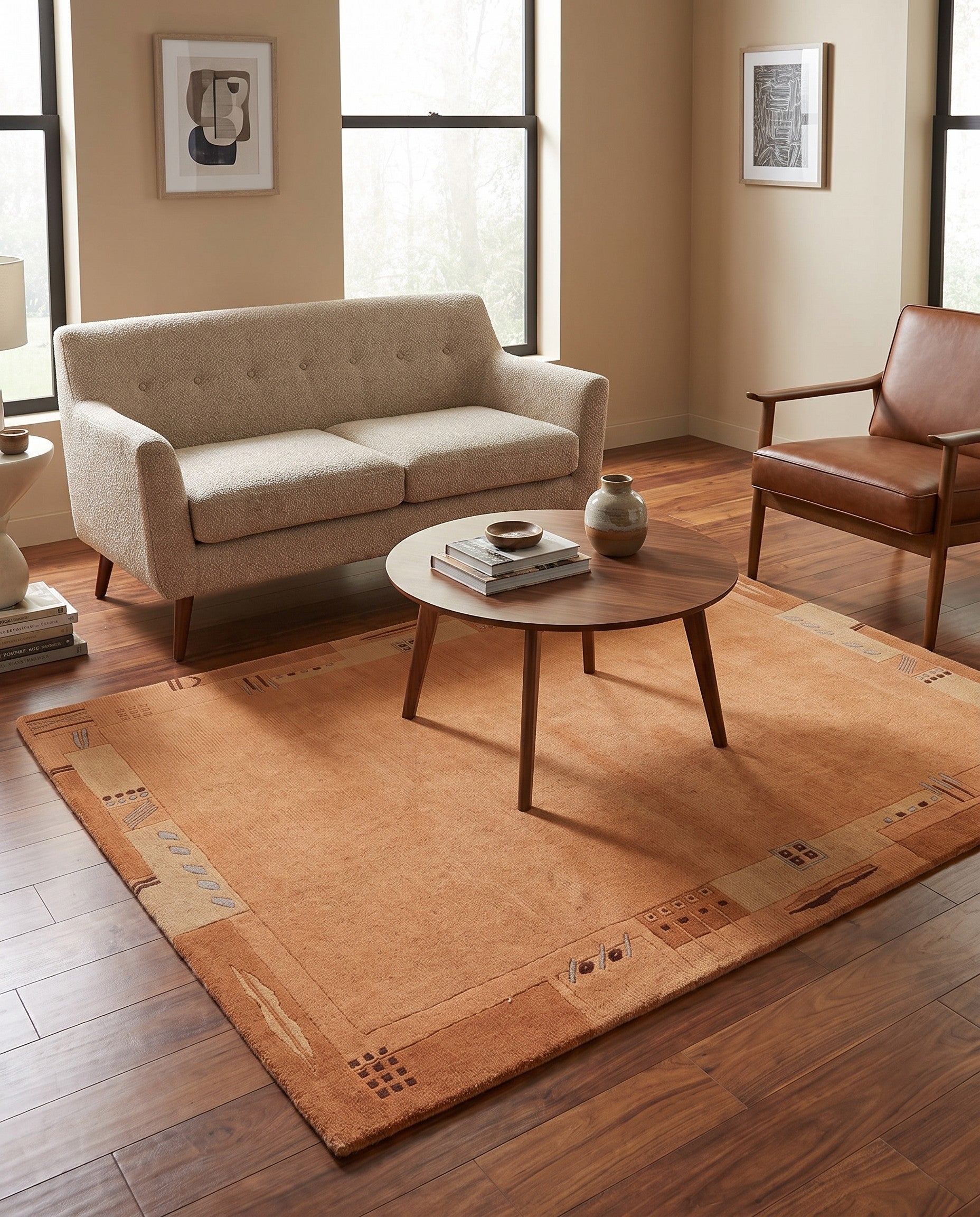 4' 1 x 5' 9 Hand Knotted Nepal Wool Rug