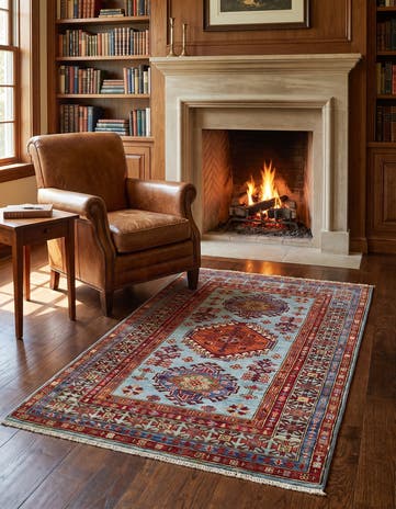 3' 4 x 5' 4 Hand Knotted Kazak Rug