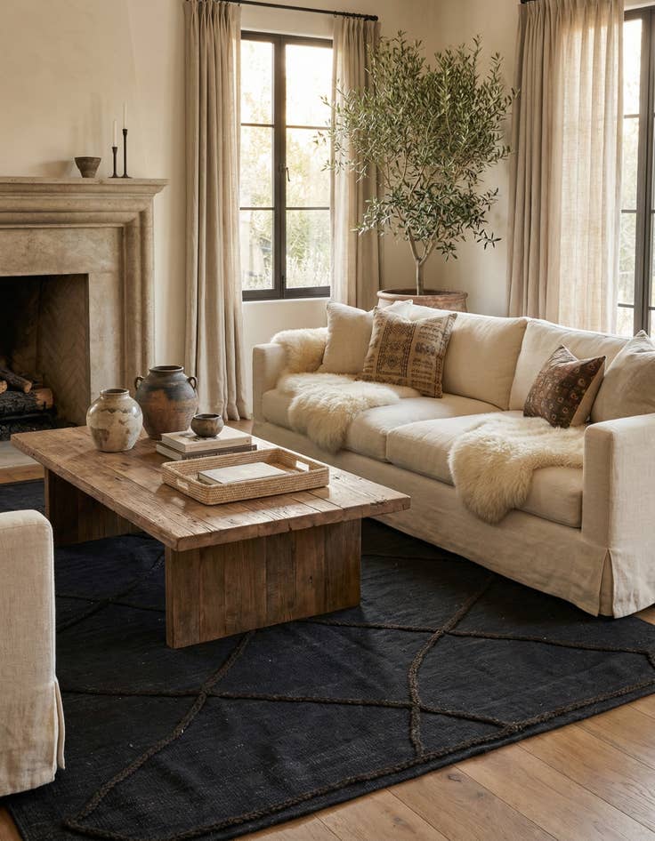 Detail image of 5' 8 x 7' 10  Hand Knotted Moroccan Wool Rug