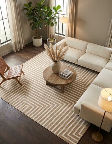 13' x 13' Easy-Clean Modern Indoor / Outdoor Square Rug