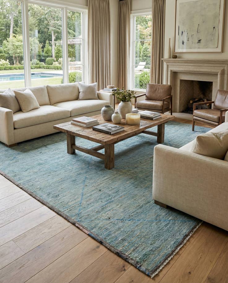 Detail image of 11' 7 x 14' 8 Hand Knotted Moroccan Wool Rug