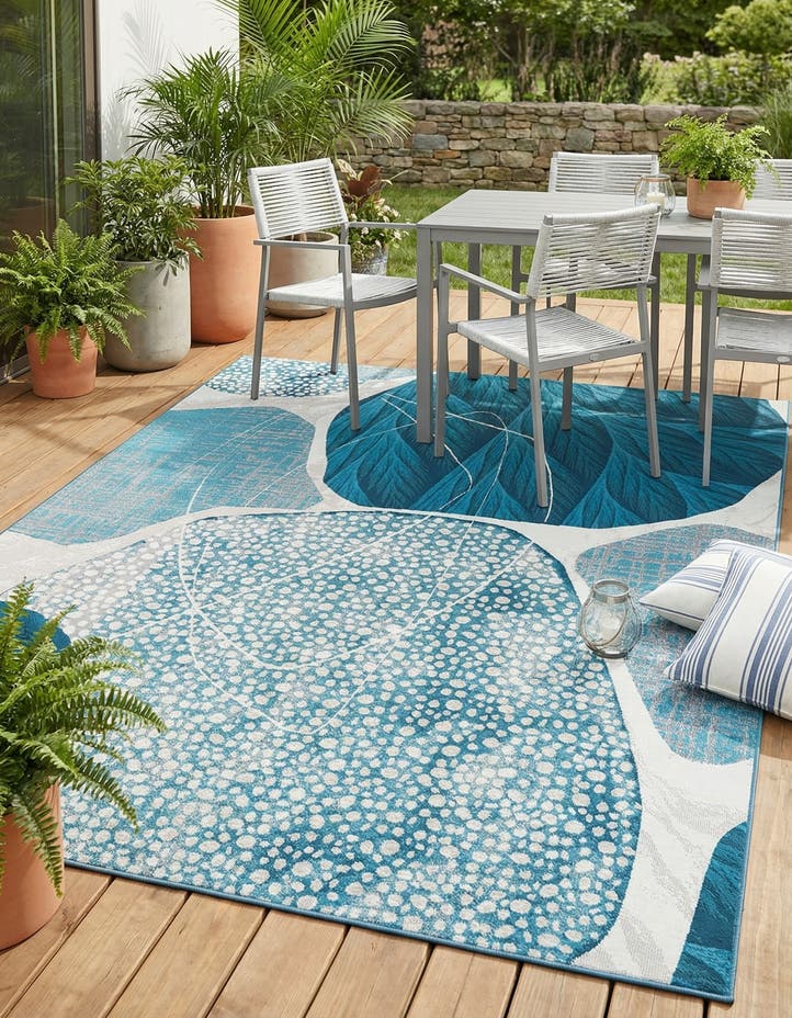 7' 10 x 10' Easy-Clean Modern Indoor / Outdoor...