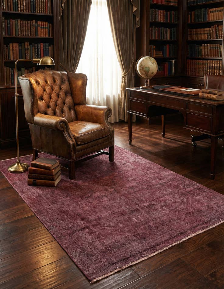 Detail image of 5' 4 x 8' 3 Hand Knotted Ultra Vintage Persian Wool Rug