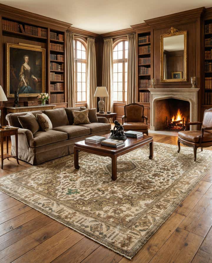 9' 9 x 12' 8 Hand Knotted Vintage Royal Persian Wool Rug