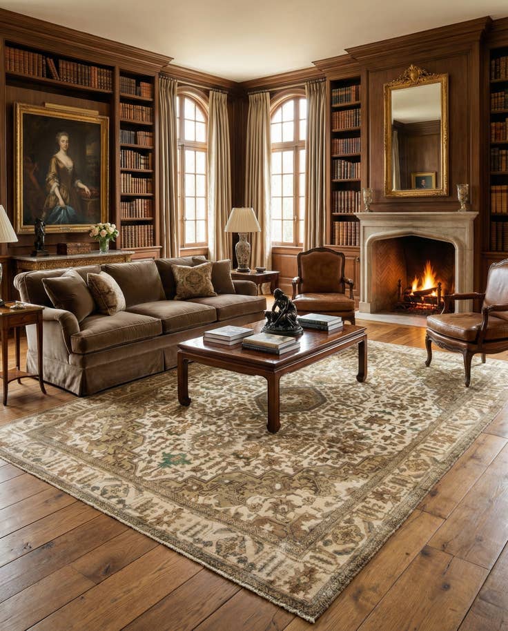 Detail image of 9' 9 x 12' 8 Hand Knotted Vintage Royal Persian Wool Rug