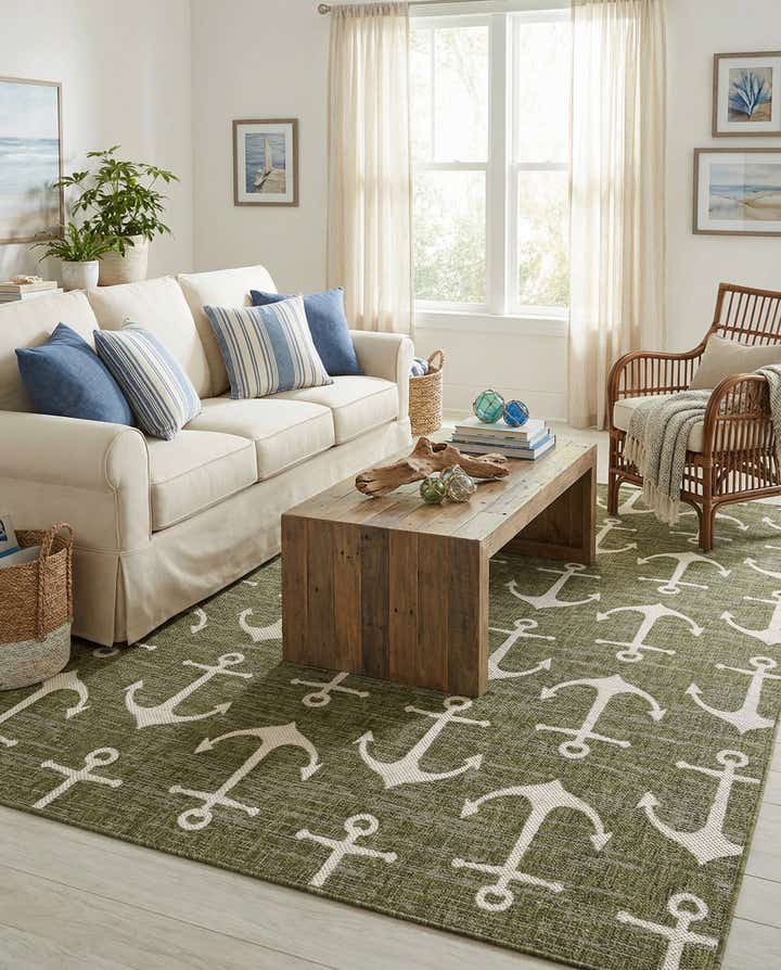 7' x 10' Easy-Clean Coastal Indoor / Outdoor Rug