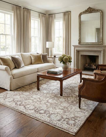 5' 5 x 8' Hand Knotted Peshawar Ziegler Rug