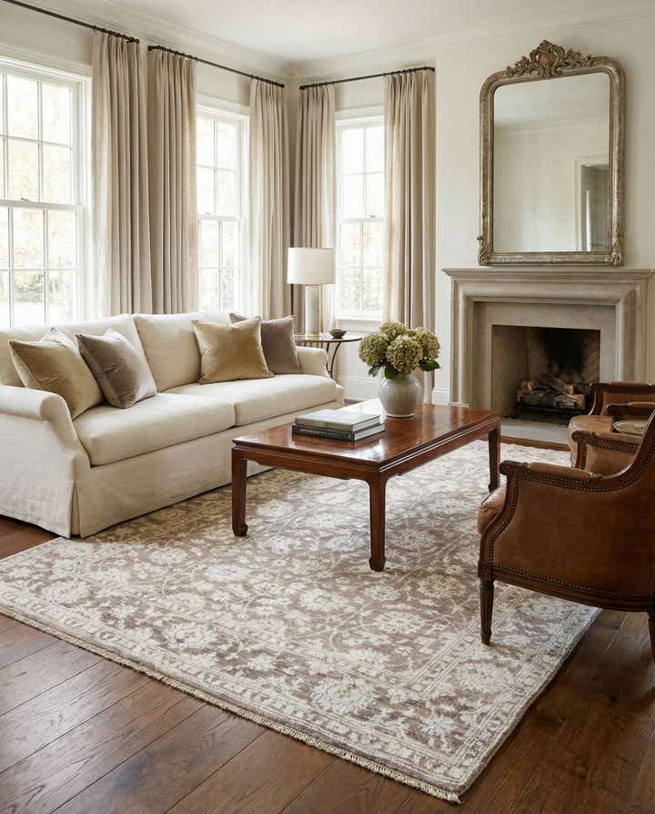 5' 5 x 8' Hand Knotted Peshawar Ziegler Rug