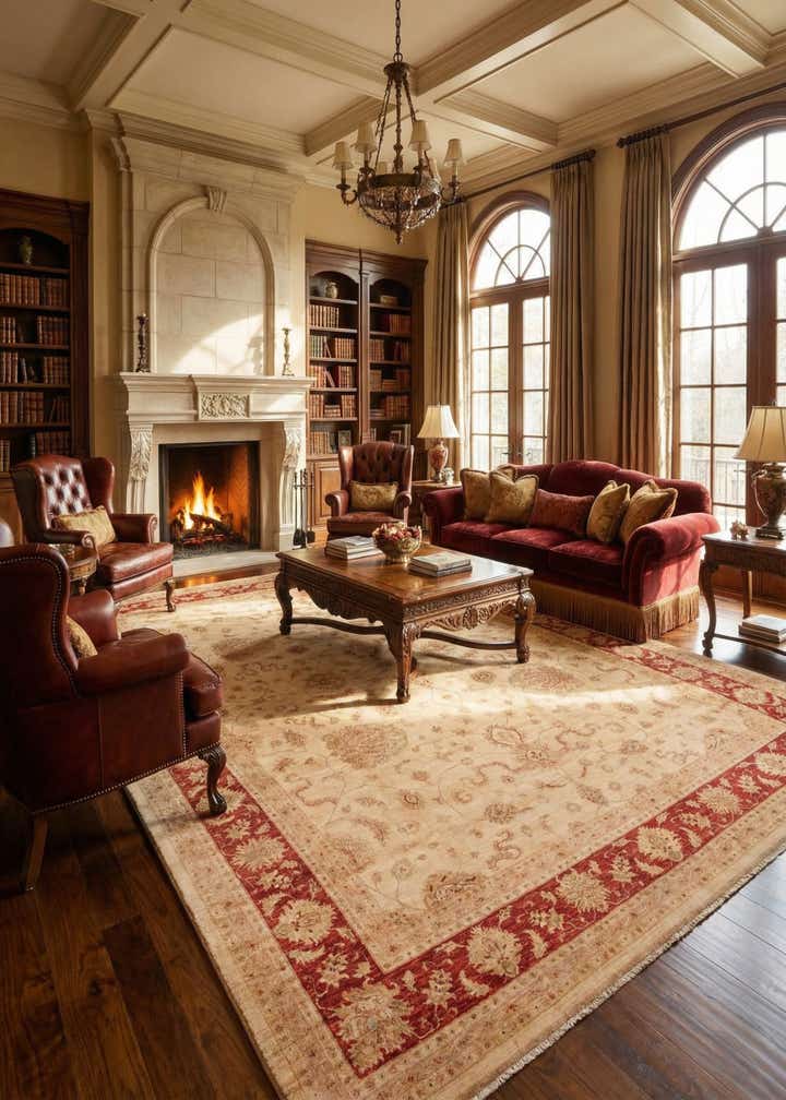 13' x 17' 7 Hand Knotted Peshawar Ziegler Rug