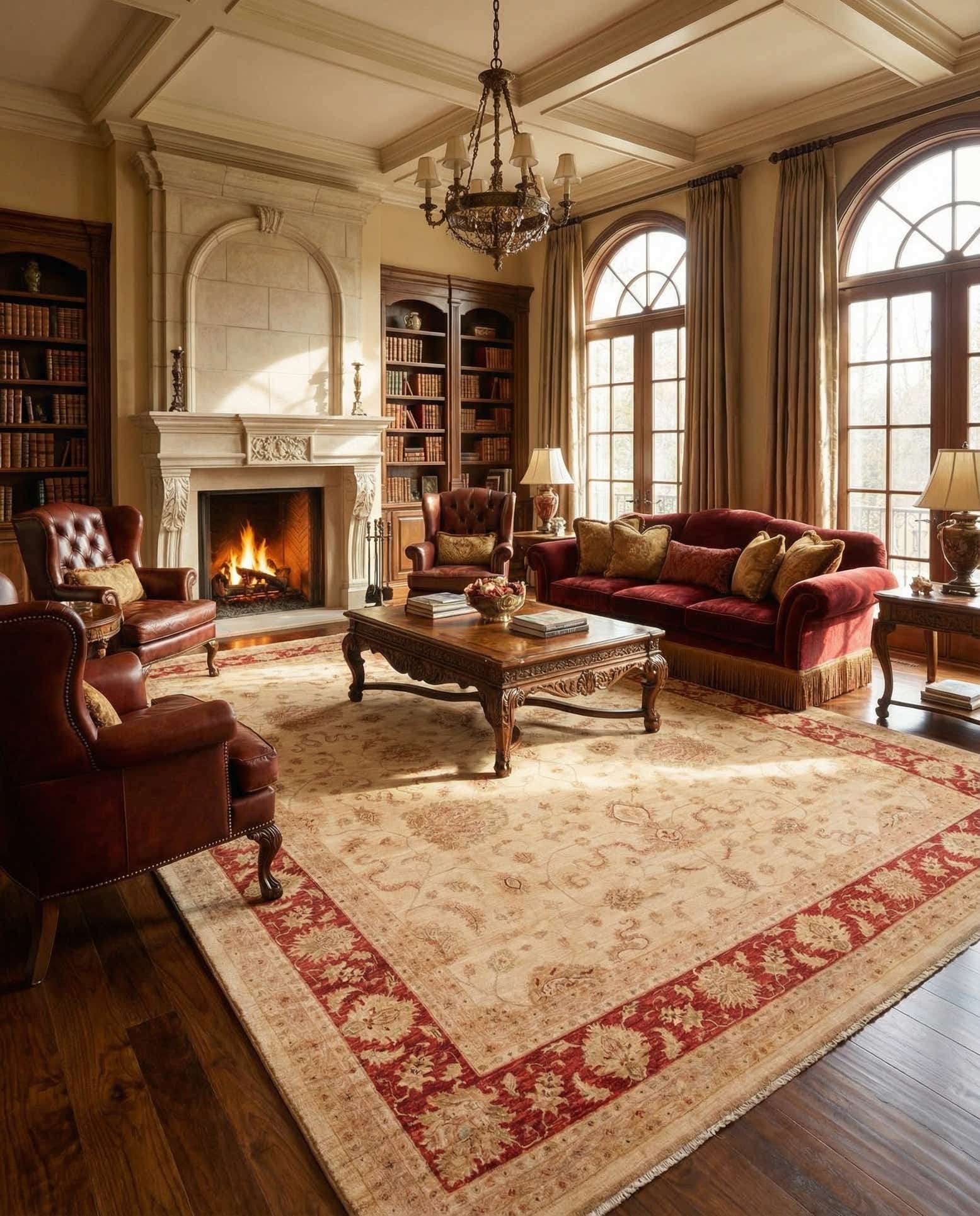 13' x 17' 7 Hand Knotted Peshawar Ziegler Rug