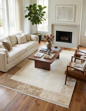 6' 8 x 9' 11 Hand Knotted Darya Wool Rug