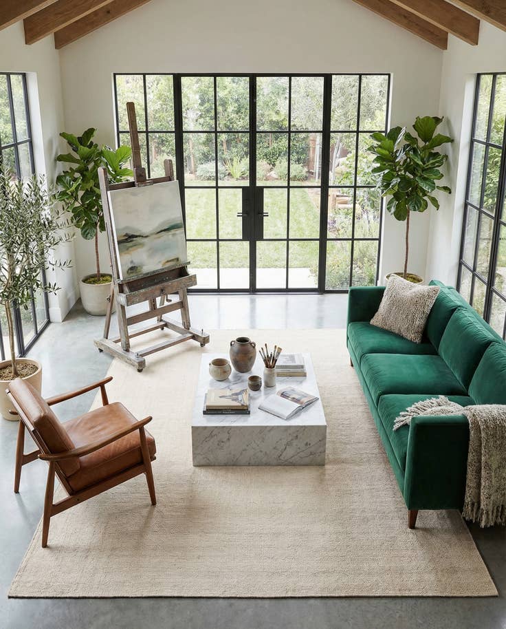 Detail image of 7' 10 x 11' Hand Woven Jill Zarin English Manor Farmhouse Wool Rug