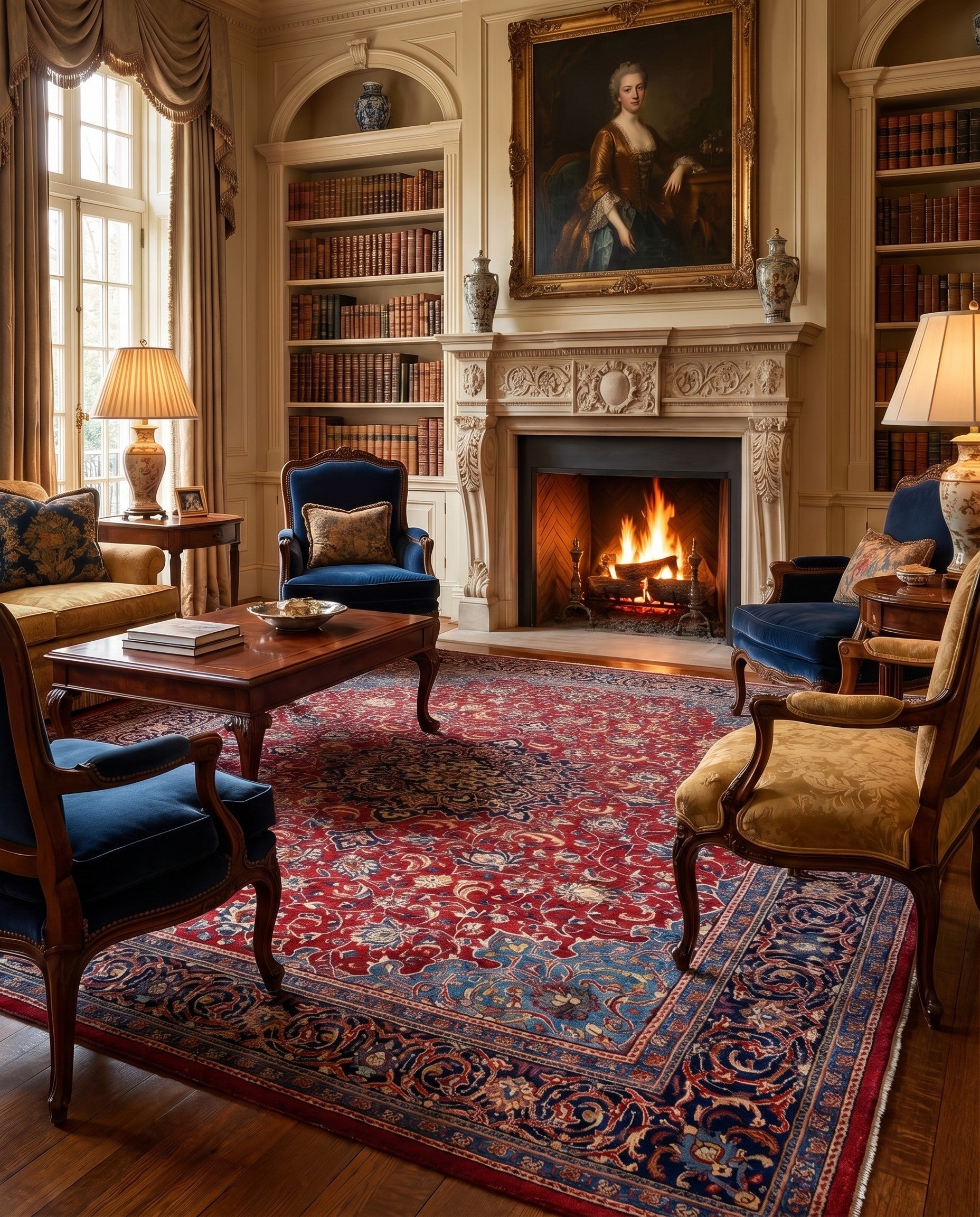 9' 7 x 13' 2 Hand Knotted Farahan Persian Wool Rug