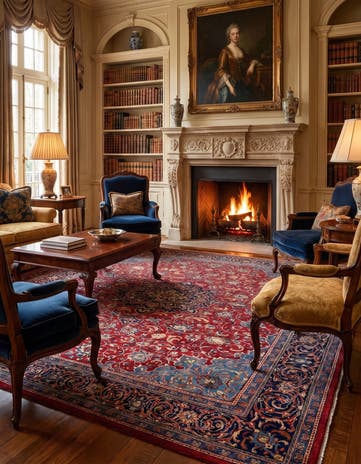 9' 7 x 13' 2 Hand Knotted Farahan Persian Wool Rug