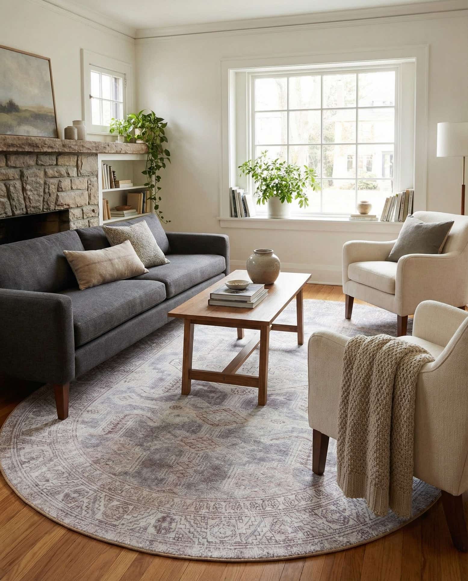7' 6 x 10' 6 Washable Timeless Oval Rug