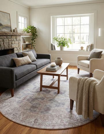 7' 6 x 10' 6 Washable Timeless Oval Rug