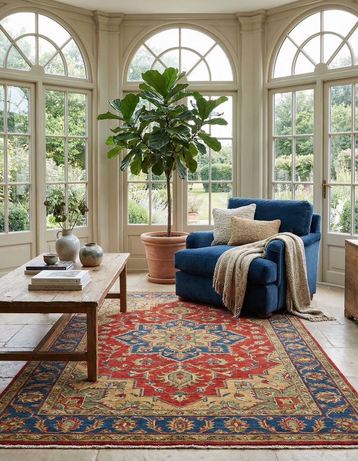 Detail image of 5' 7 x 7' 11  Hand Knotted Ariana Ziegler Oriental Rug