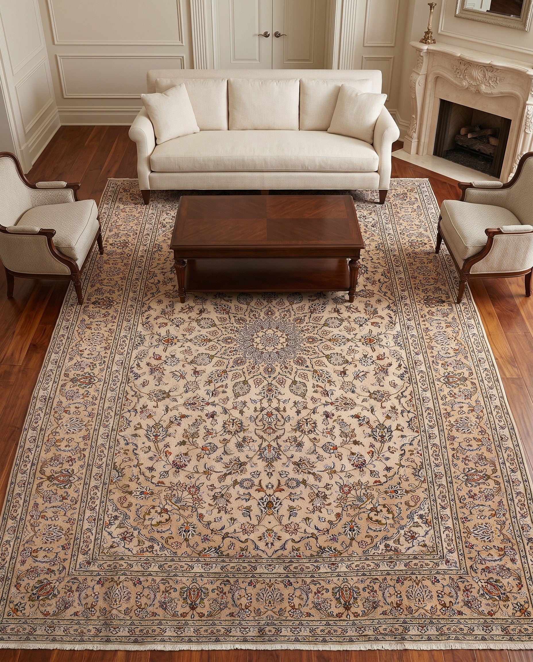 8' x 11' 3 Kashan Rug