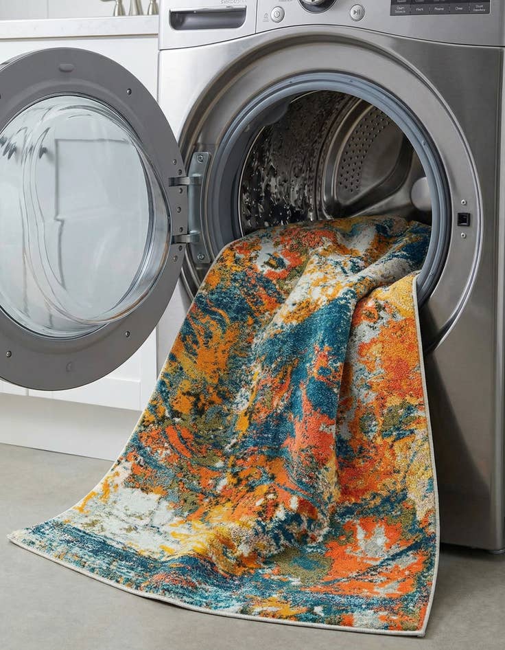 Detail image of  5' 3 x 8'  Washable Vivid Rug