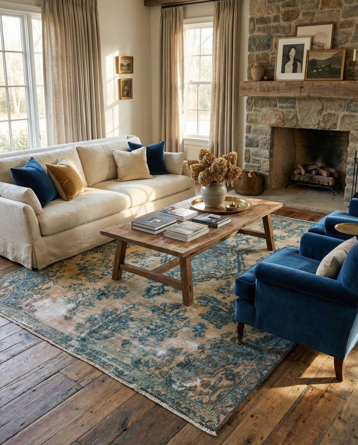 Detail image of 7' 2 x 9' 6 Hand Knotted Ultra Vintage Persian Wool Rug