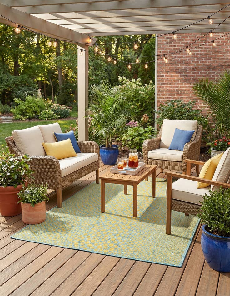 Detail image of 4' x 6'  Washable Jill Zarin Cape Town Indoor / Outdoor Rug