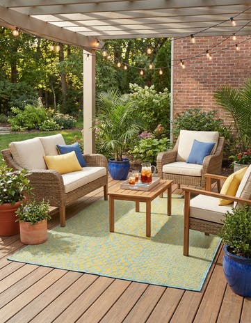 4' x 6' Easy-Clean Jill Zarin Cape Town Indoor / Outdoor Rug