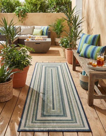2' x 6' Easy-Clean Baja Indoor / Outdoor Runner Rug