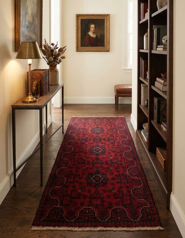 2' 8 x 6' Hand Knotted Khal Mohammadi Wool Runner Rug