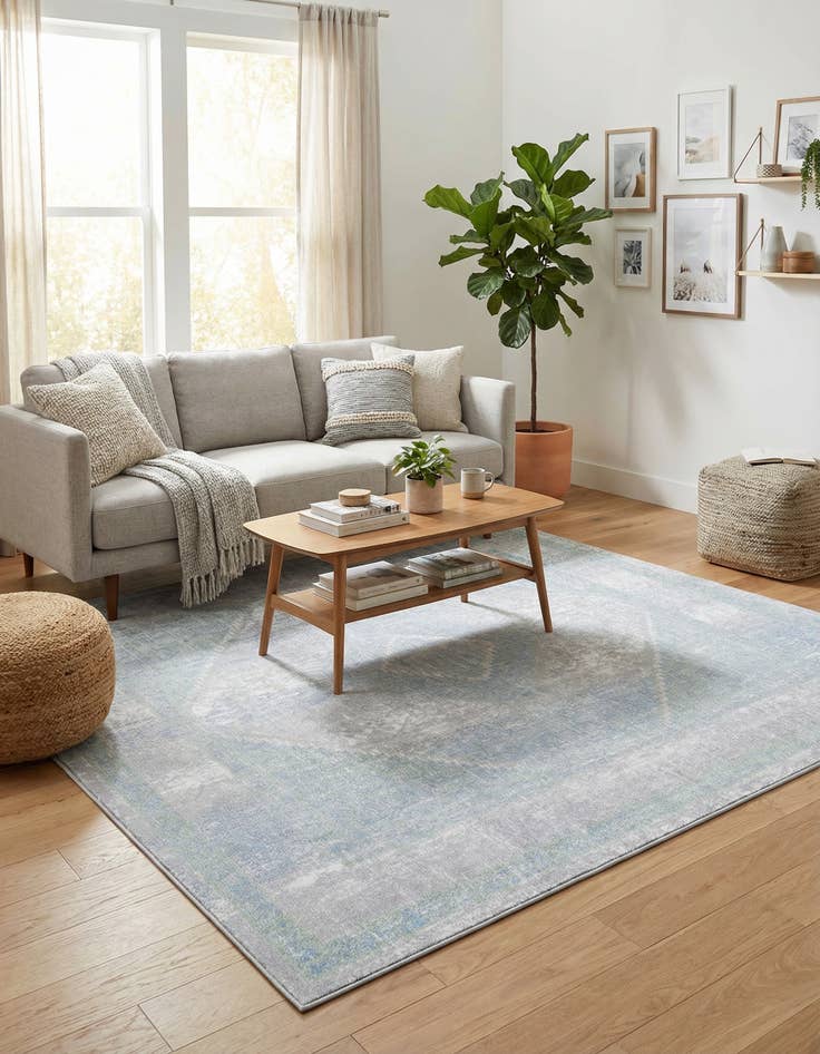 Detail image of 7' 10 x 7' 10 Kamala Washable Square Rug