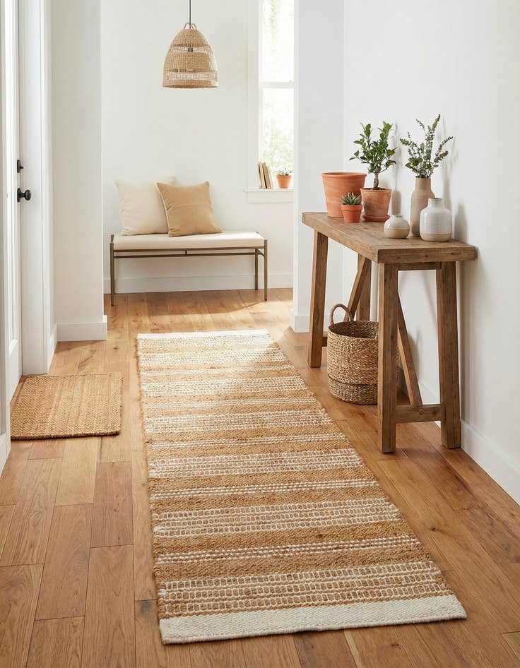 Detail image of  2' x 6' 1  Hand Woven Lariat Runner Rug