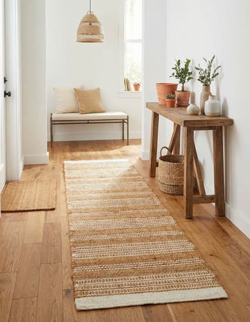 2' x 6' 1 Hand Woven Lariat Runner Rug