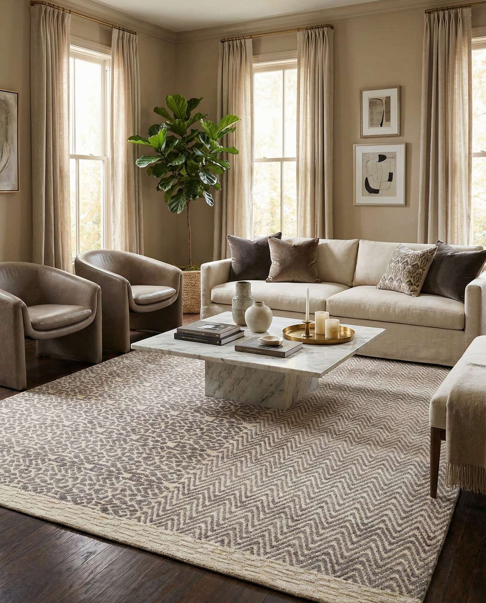 8' 10 x 12' 2 Hand Knotted Darya Wool Rug
