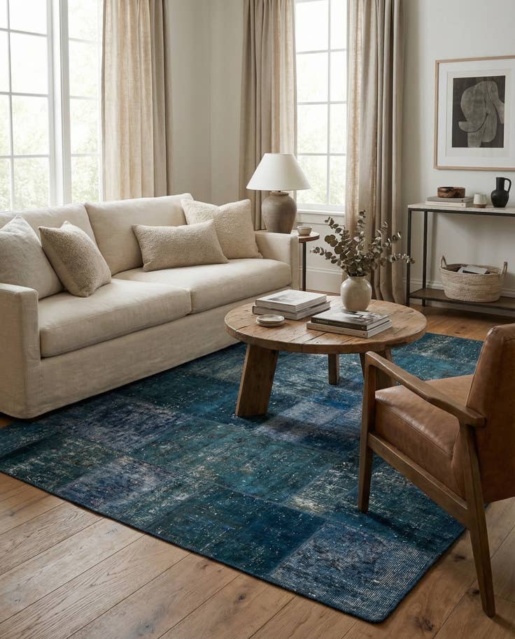 Detail image of 4' 11 x 6' 9 Hand Knotted Ultra Vintage Persian Wool Rug