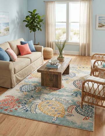 Beige Washable Amalfi Rug