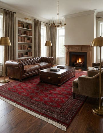 7' 8 x 10' 9 Hand Knotted Bokhara Oriental Wool Rug
