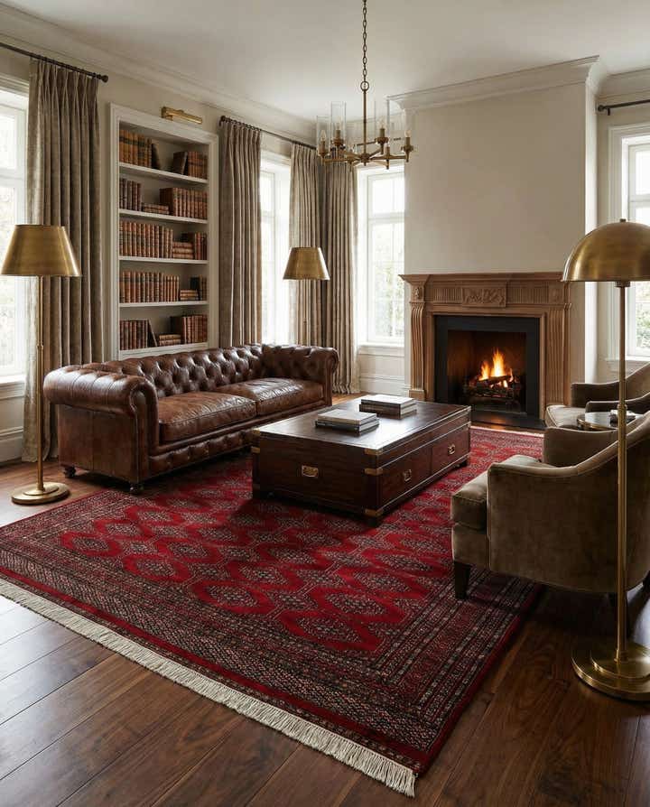 7' 8 x 10' 9 Hand Knotted Bokhara Oriental Wool Rug