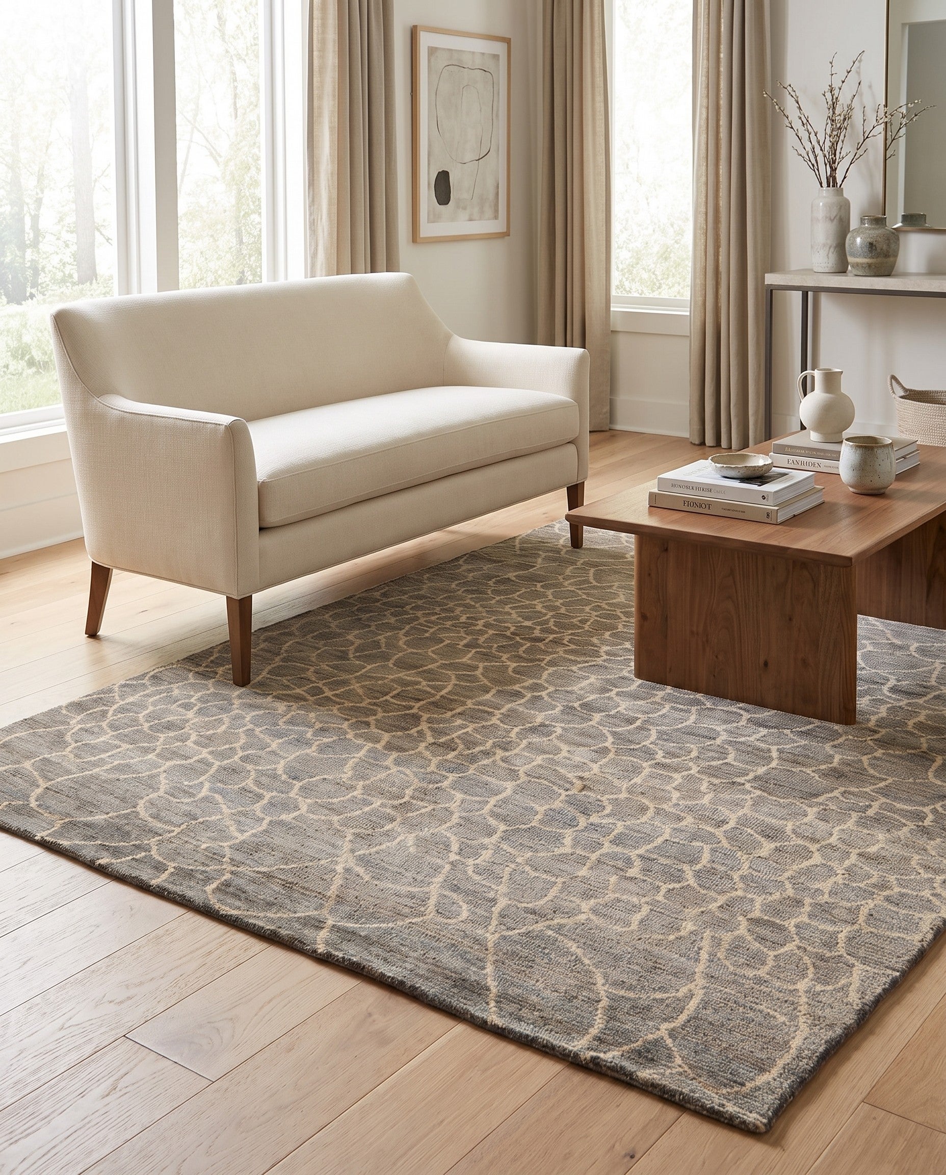 5' 8 x 7' 10 Hand Knotted Darya Wool Rug