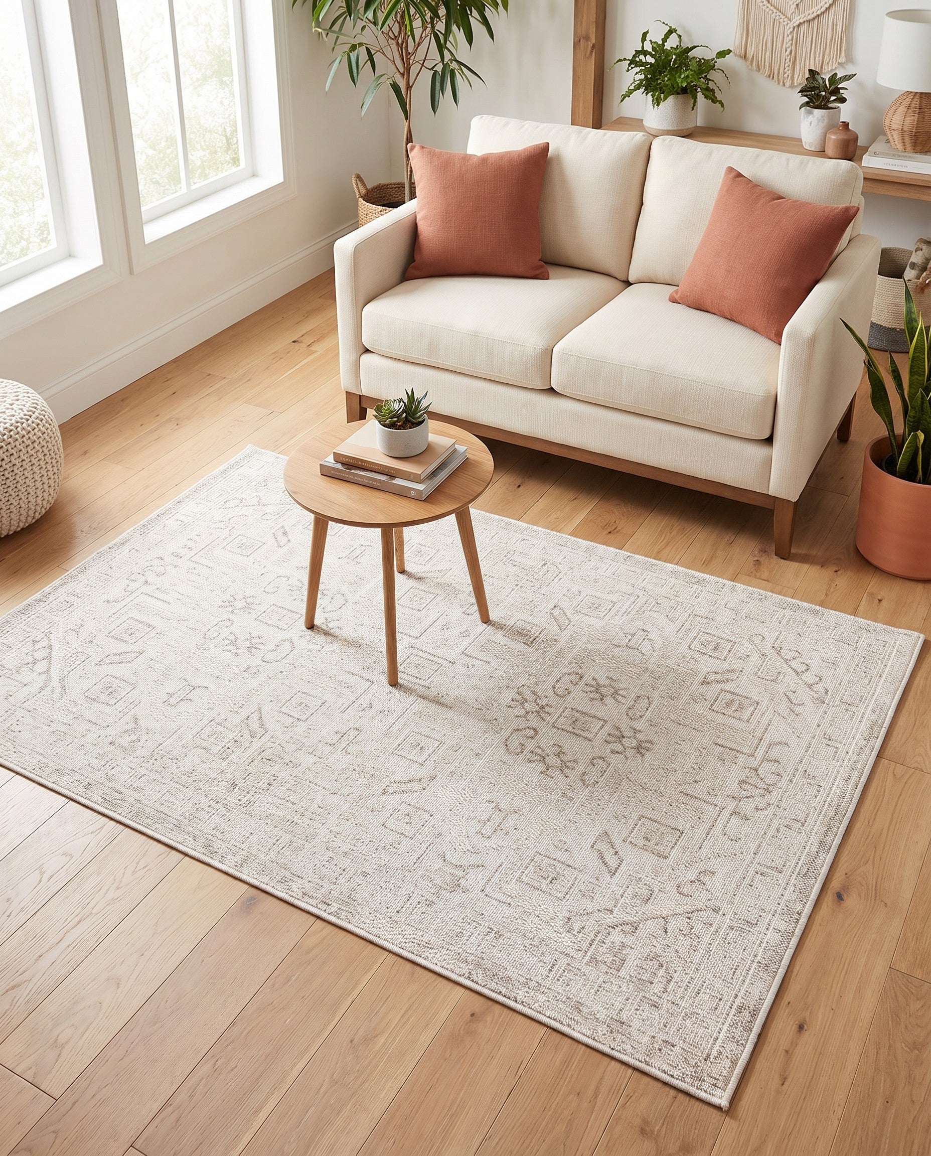 4' x 6' Easy-Clean Aztec Indoor / Outdoor Rug