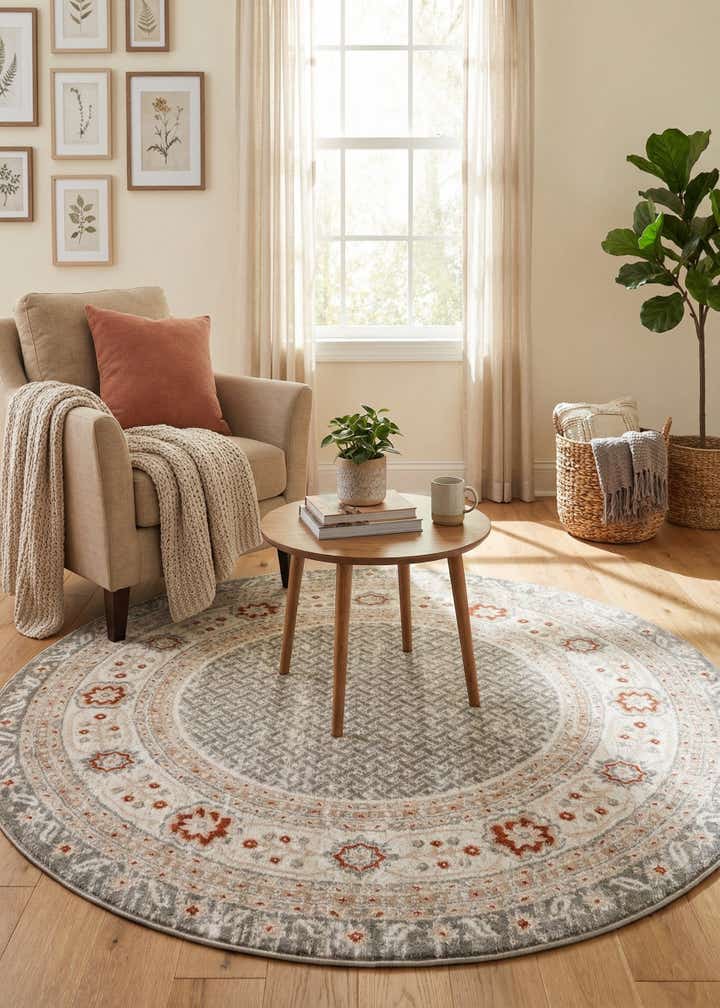 5' 3 x 5' 3 Charlotte Round Rug