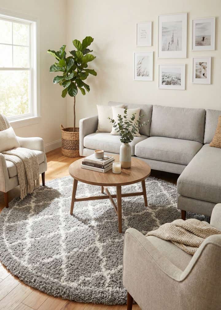 8' x 8' Infinity Shag Round Rug