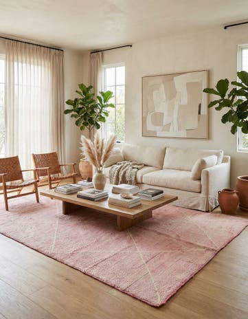 5' 6 x 8' Hand Knotted Moroccan Wool Rug