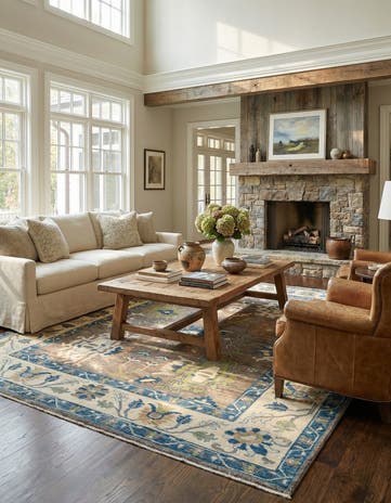 8' 2 x 9' 11 Hand Knotted Oushak Rug