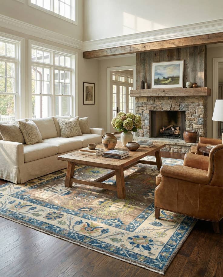 Detail image of 8' 2 x 9' 11 Hand Knotted Oushak Rug