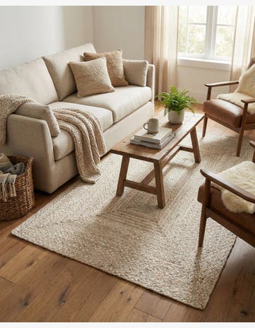 6' 1 x 9' Handmade Braided Chindi Rug