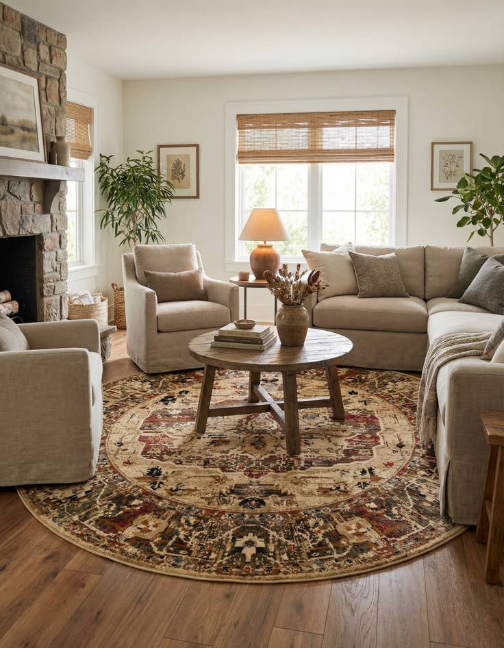 Detail image of 7' 10 x 7' 10 Saturn Round Rug