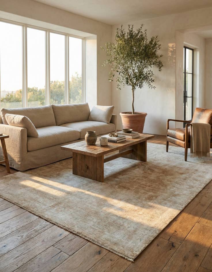 Detail image of 6' 7 x 9' 6  Hand Knotted Ultra Vintage Persian Wool Rug