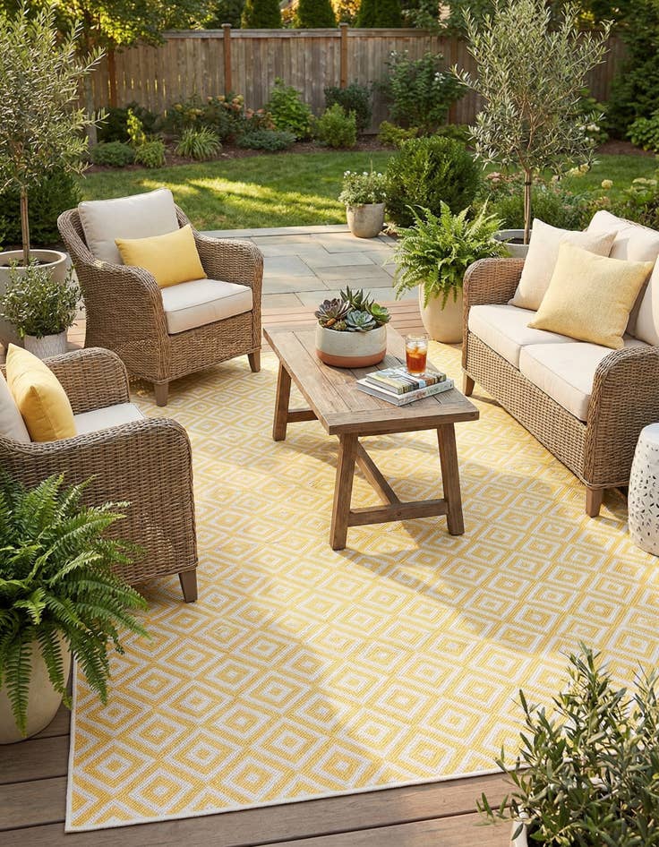 Detail image of 6' x 9' Easy-Clean Jill Zarin Costa Rica Indoor / Outdoor Rug