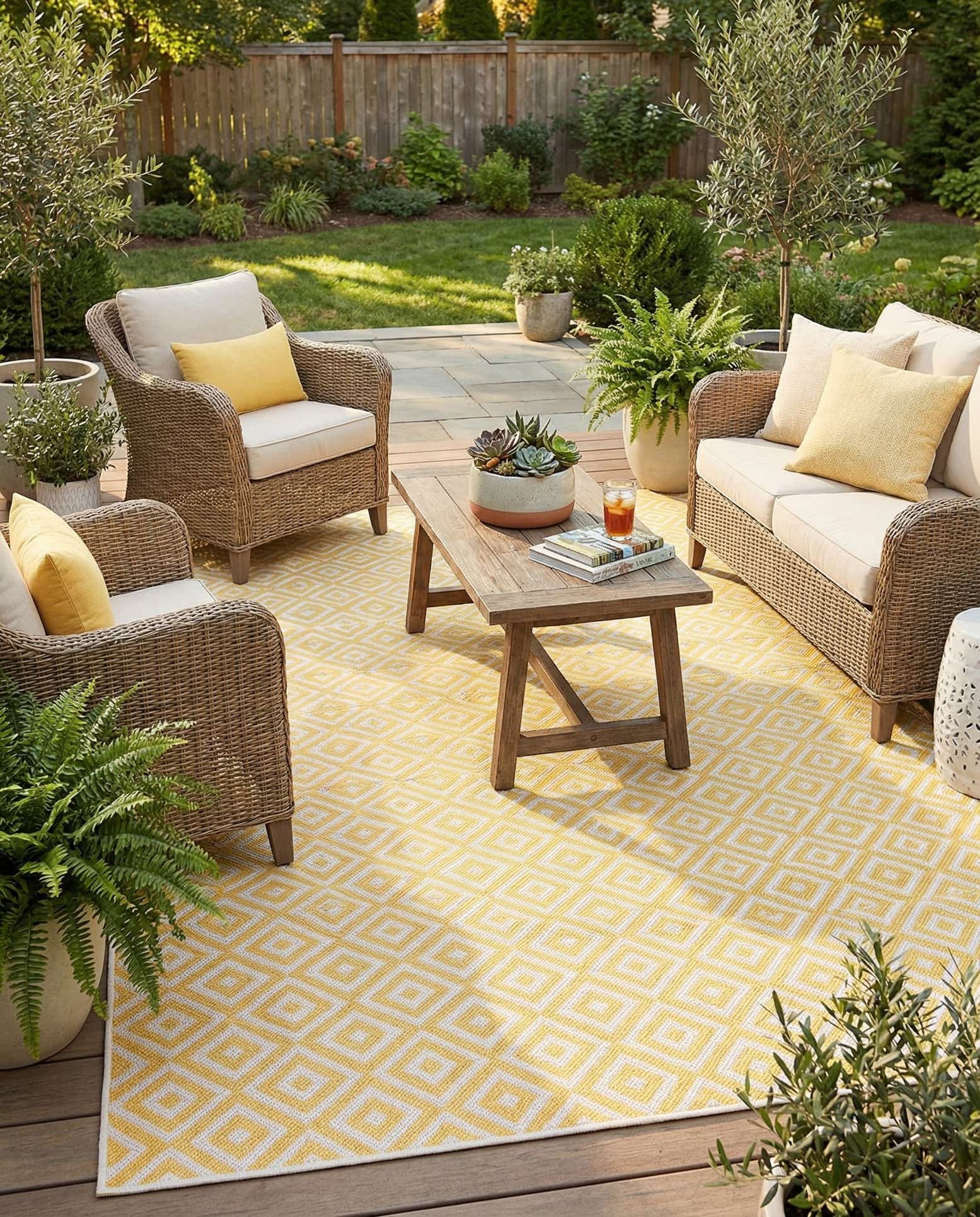 6' x 9' Easy-Clean Jill Zarin Costa Rica Indoor / Outdoor Rug