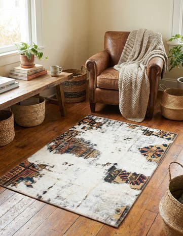 3' 2 x 4' 5 Hand Knotted Ultra Vintage Persian Wool Rug
