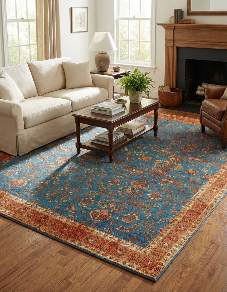 Detail image of 10' x 13' Easy-Clean Traditional Indoor / Outdoor Rug